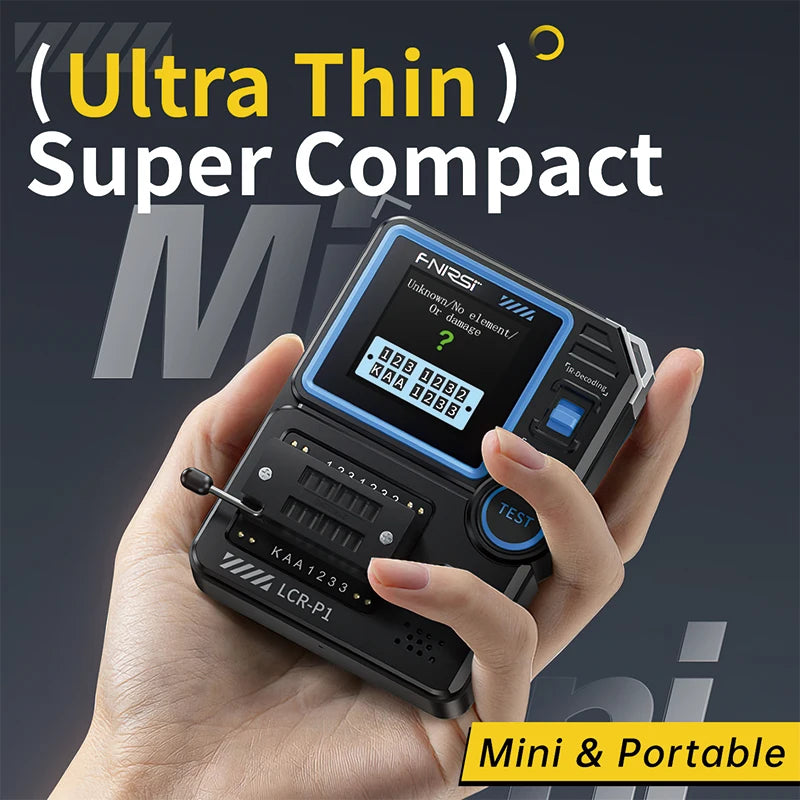 FNIRSI LCR-P1 Transistor Tester Multimeter Diode Triode Capacitance Resistance Meter ESR