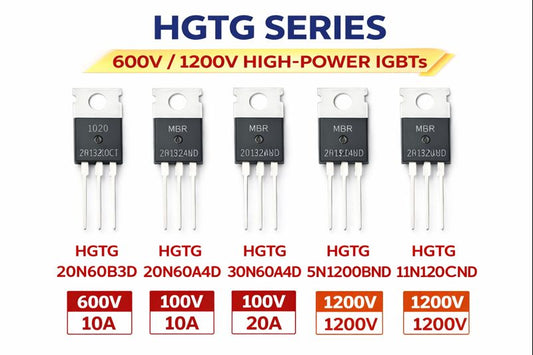 HGTG Series IGBTs – 600V & 1200V High-Power IGBT Transistors (TO-247) (5pcs)