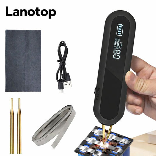 Professional 2-in-1 Battery Spot Welder with Automatic & Manual Modes, 9-Level LED Display