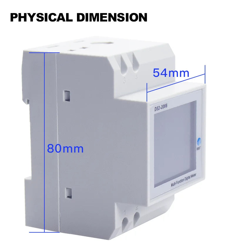 Multifunction Digital Power Meter – D52-2066 | AC Voltage, Current, Power, Energy, Frequency & Power Factor Display