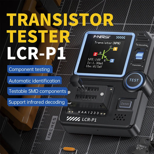 FNIRSI LCR-P1 Transistor Tester Multimeter Diode Triode Capacitance Resistance Meter ESR