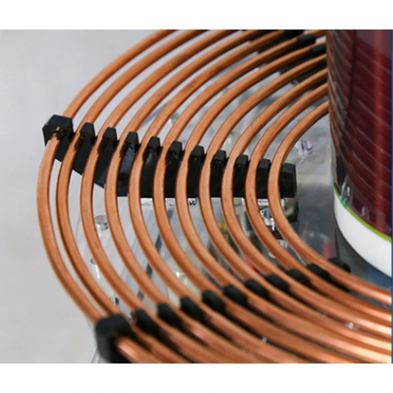 220 V SSTC Music Coil | Finished High-Frequency Resonant Generator | 200 kHz Audio-Modulated Arc