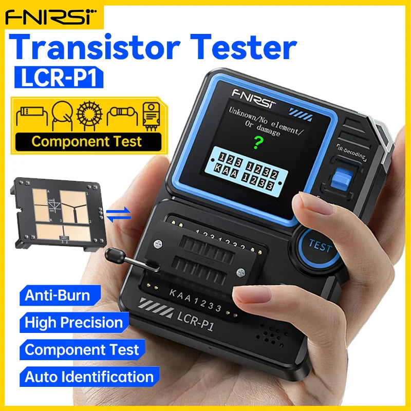 FNIRSI LCR-P1 Transistor Tester Multimeter Diode Triode Capacitance Resistance Meter ESR