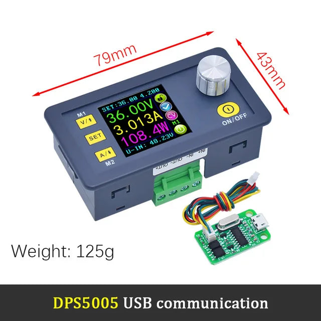 DPS5005 Programmable DC-DC Buck Converter 50V 5A CC/CV Digital Power Supply Module