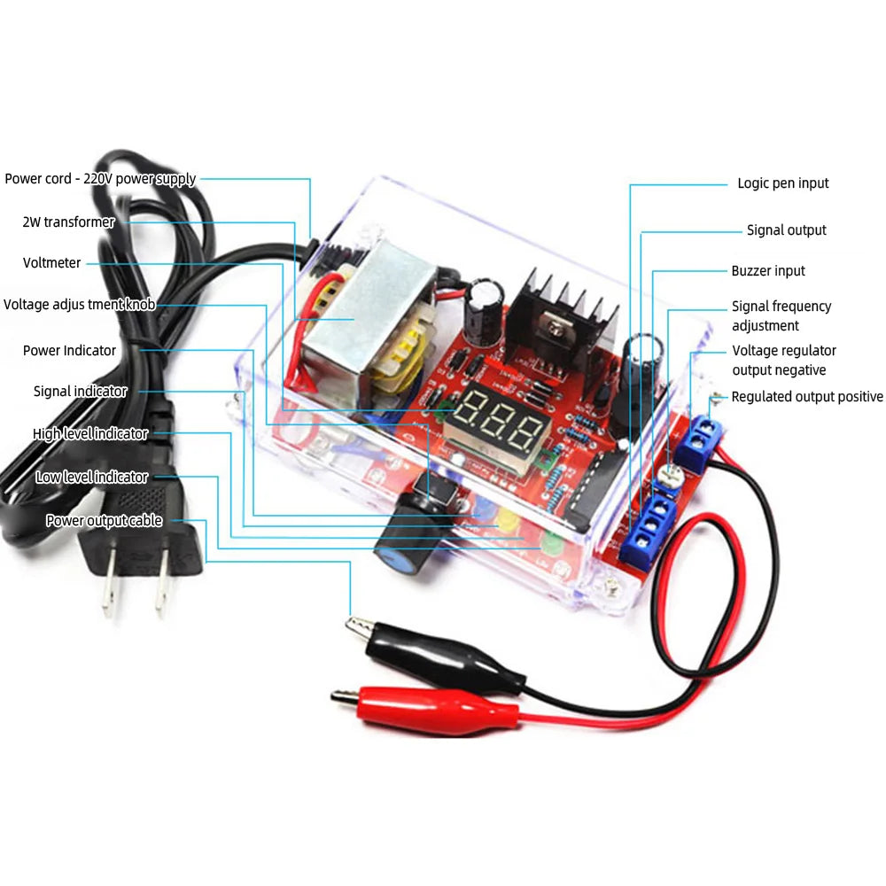 LM317 DC regulated adjustable power supply module 110V 220V DIY electronic welding kit Multi-function welding training